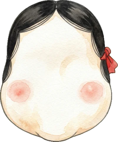 おかめの顔（のっぺらぼう）